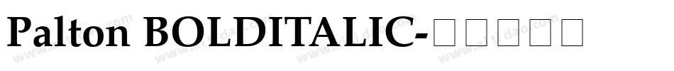 Palton BOLDITALIC字体转换